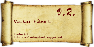 Valkai Róbert névjegykártya