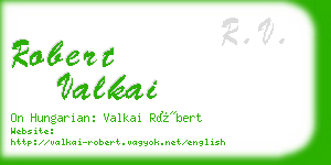 robert valkai business card